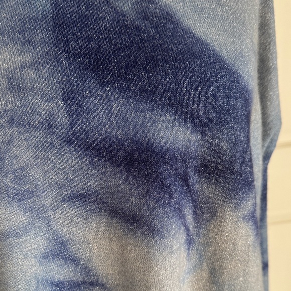 Cashmere Elegant Navy Tie-Dye Long Sleeve Top - Picture 2 of 12